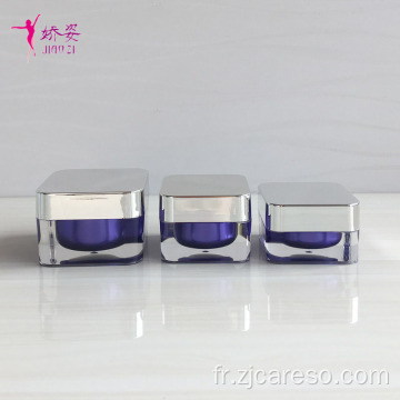 Pot de crème cosmétique pour le visage avec couvercle UV